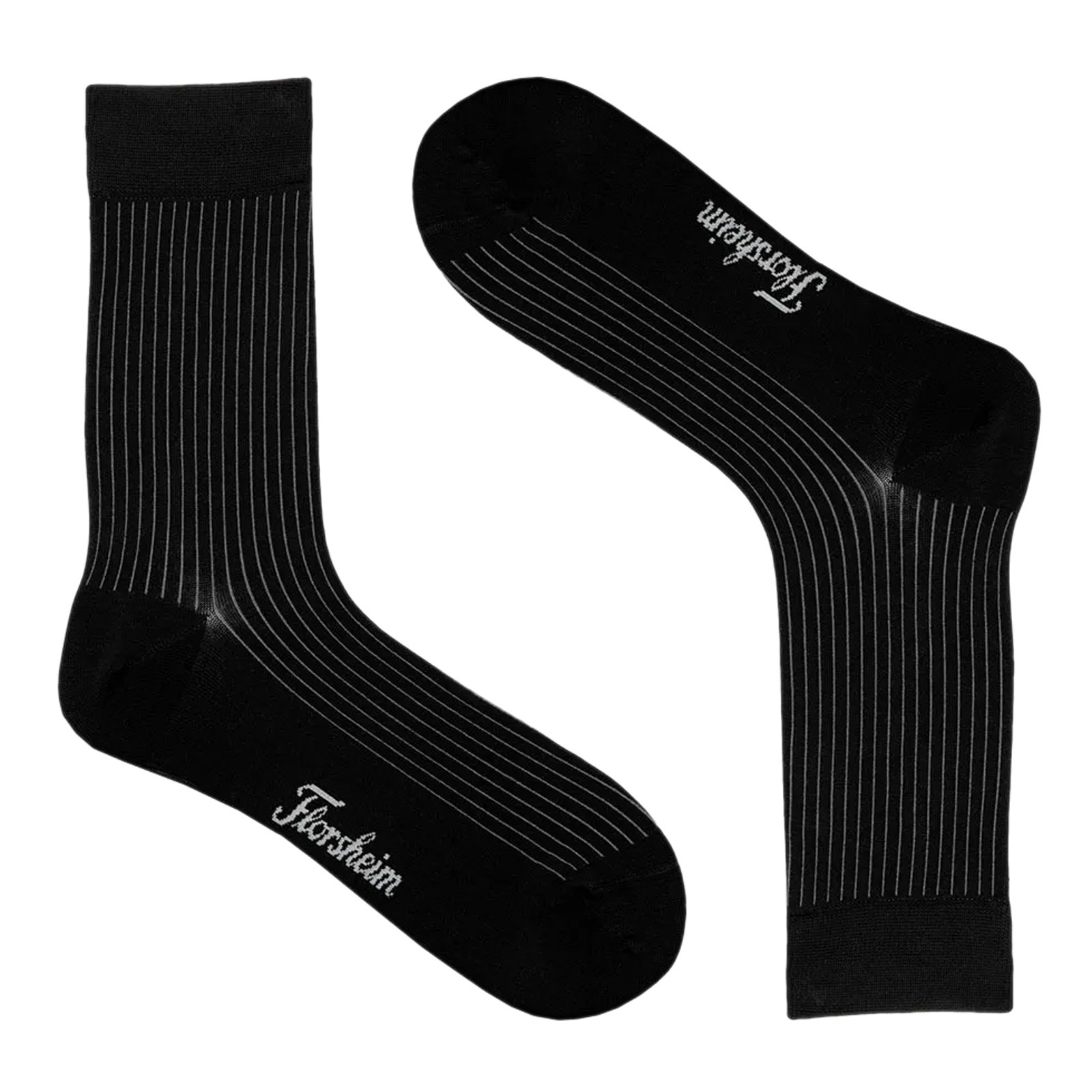 Мужские носки Florsheim трикотажные носки в рубчик 100310-001 черные ИЗ ТКАНИ И СИНТЕТИКИ 2590₽