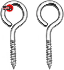 40 Pcs Stainless Steel Screw Eyes Screw Hooks, 2 Inch Heavy Duty Eye Bolts