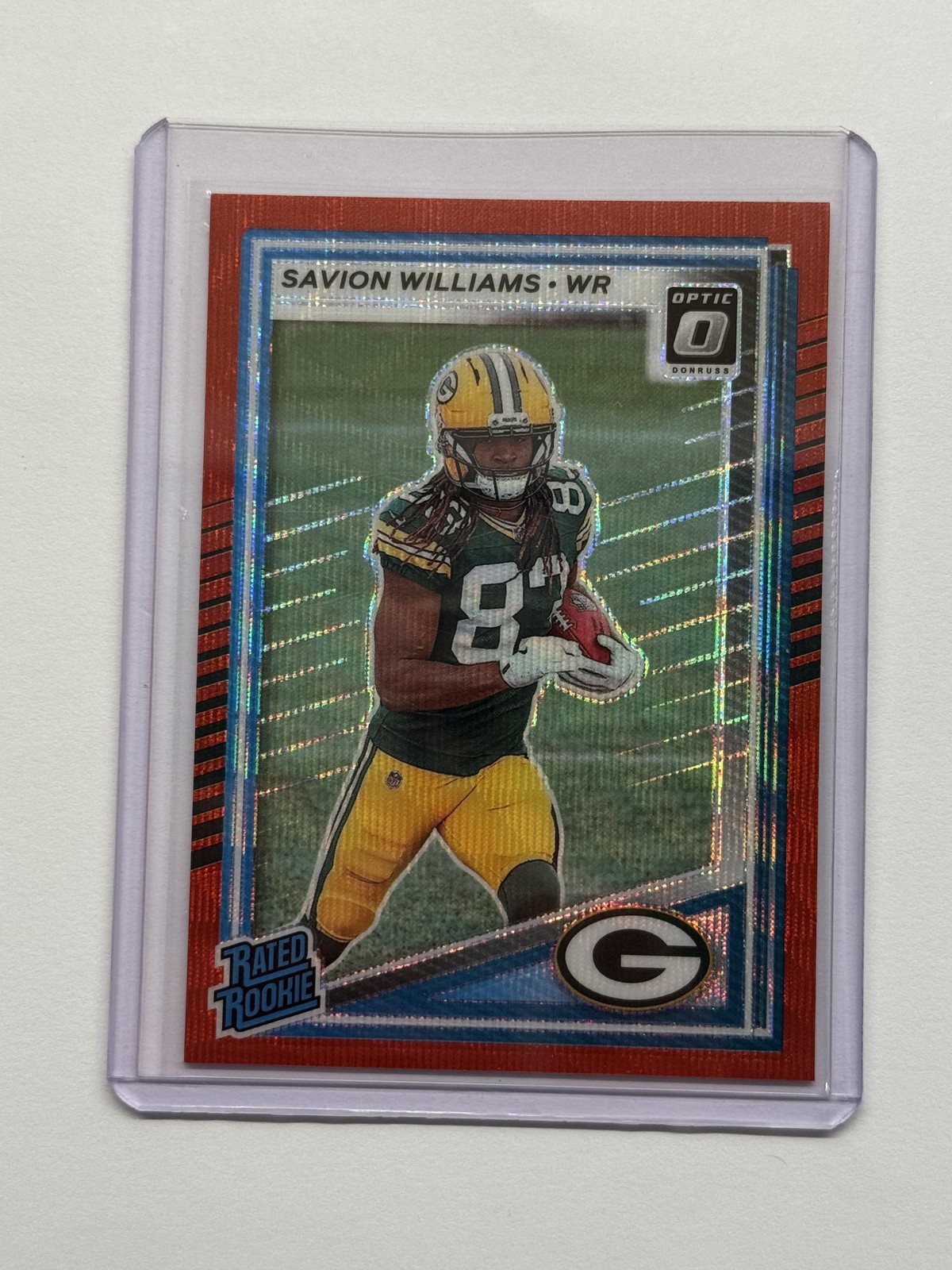 2025 Donruss Savion Williams Optic Rated Rookies Preview Red Wave RC Packers
