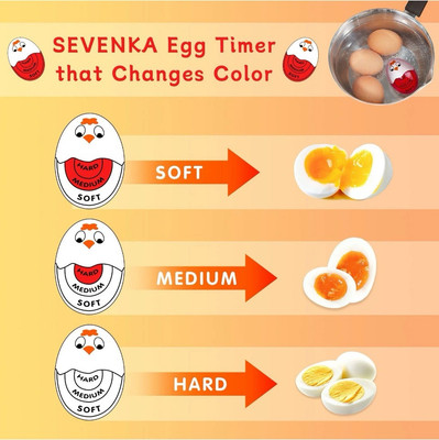 2 Egg Timers, Cute Egg Timer for Boiling Eggs, Sensitive Color Changing Indic...