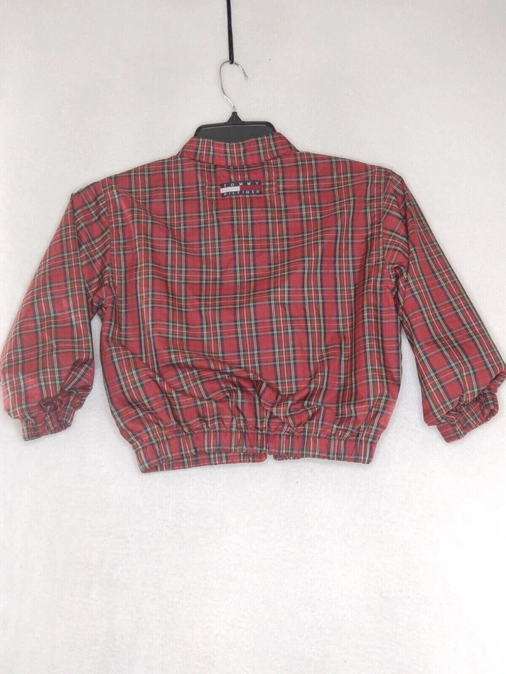 Jaqueta xadrez Tommy Hilfiger feminina tamanho 6 multicolorida com zíper completo - Imagem 2 de 4