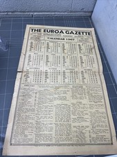 VINTAGE POSTER CALENDAR THE EUROA GAZETTE 1967 1967 FARMERS JOURNAL VIOLET TOWN