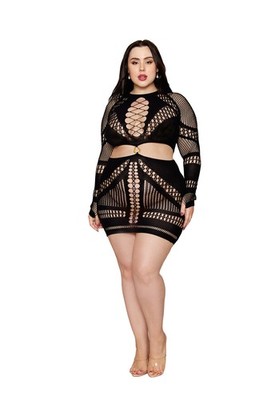 Dreamgirl Chemise - Queen Size - Black