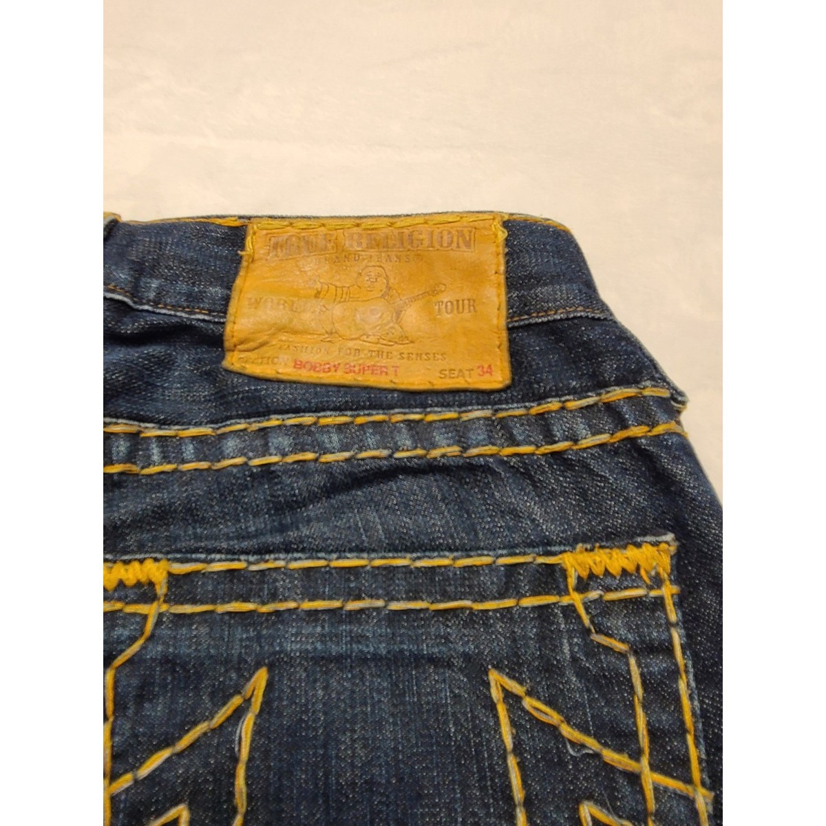 True Religion Bobby Super T Straight Leg Men's 31x34 Jeans Dark