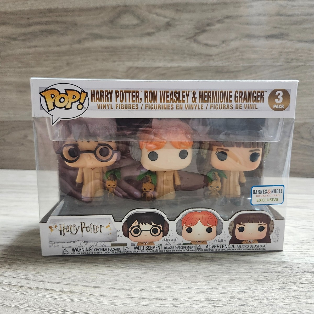 Funko Pop 3 Pack Harry Potter – Harry, Ron, Hermione – Exclusif 2019