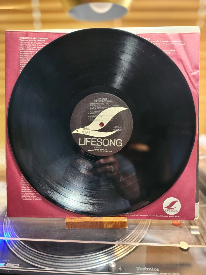 Jim Croce, The Faces I've Been, 1975 1st Lifesong Dbl. Lp, LS-900, VG+/VG+ - Image 3 of 4