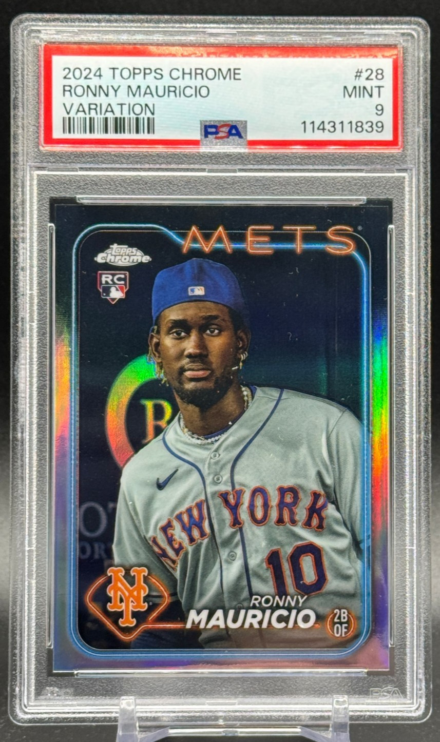 2024 Topps Chrome - SP Image Variation Ronny Mauricio #28 Rookie RC - PSA 9