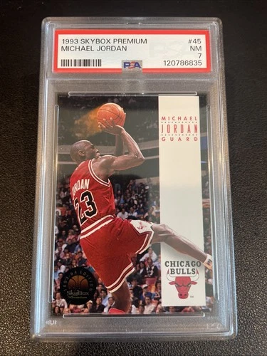 1993 Skybox Premium Michael Jordan Basketball Card #45 PSA 7 NM