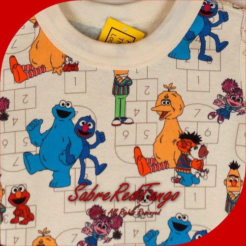 NWT HANNA ANDERSSON ORGANIC SHORT JOHNS PAJAMAS HOPSCOTCH SESAME STREET 110 5 - Picture 2 of 4