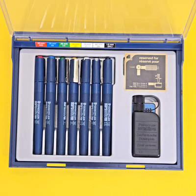  Vintage Staedtler Marsmatic 700 Technical Pen Set - 7 Pens Drafting Art
