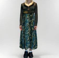 DDP Save The Queen Mesh Green Midi y2k vintage italian Dress Size L