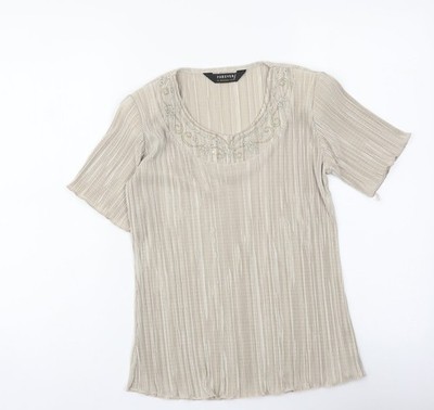 Basic-Bluse Damen UK Größe S Forever Beige