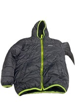 Eddie Bauer Kids Black And Green Nylon Puffer Jacket. Size XS 5 -6. Soft Lining