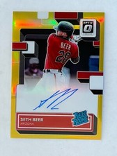 2022 Donruss Optic Seth Beer #RRS-SB Rated Rookie Gold Auto /10