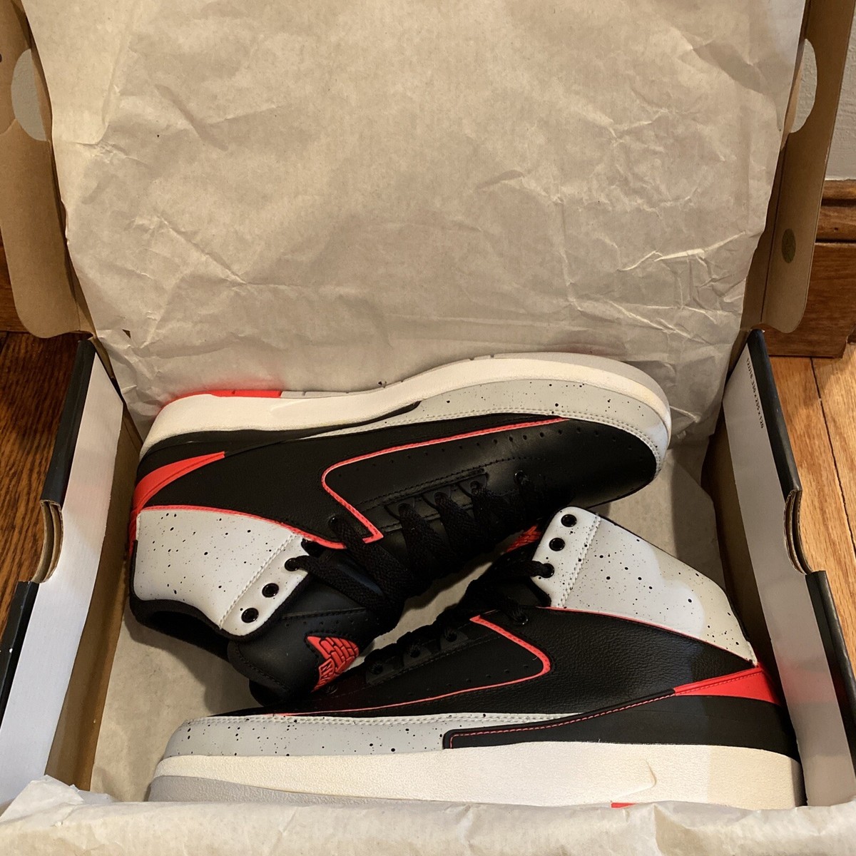 新品 NIKE AIR JORDAN 2 RETRO Cement 27cm Nike Air Jordan 2 Retro GS AJ2 Cement Grey Kids Youth Casual