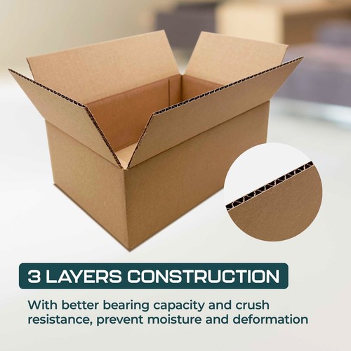 11 x 7.5 x 4 Corrugated Cardboard Boxes, Pack of 25 Shipping, Packaging, Moving - Imagen 4 de 7