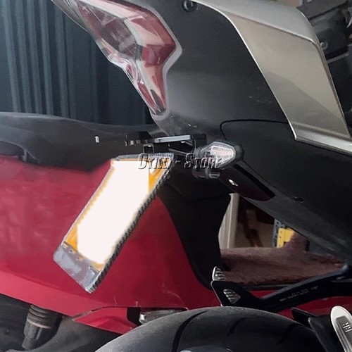 Soporte de matrícula para luz trasera de motocicleta para CFMOTO 450SR 2022-2023 - Imagen 6 de 7