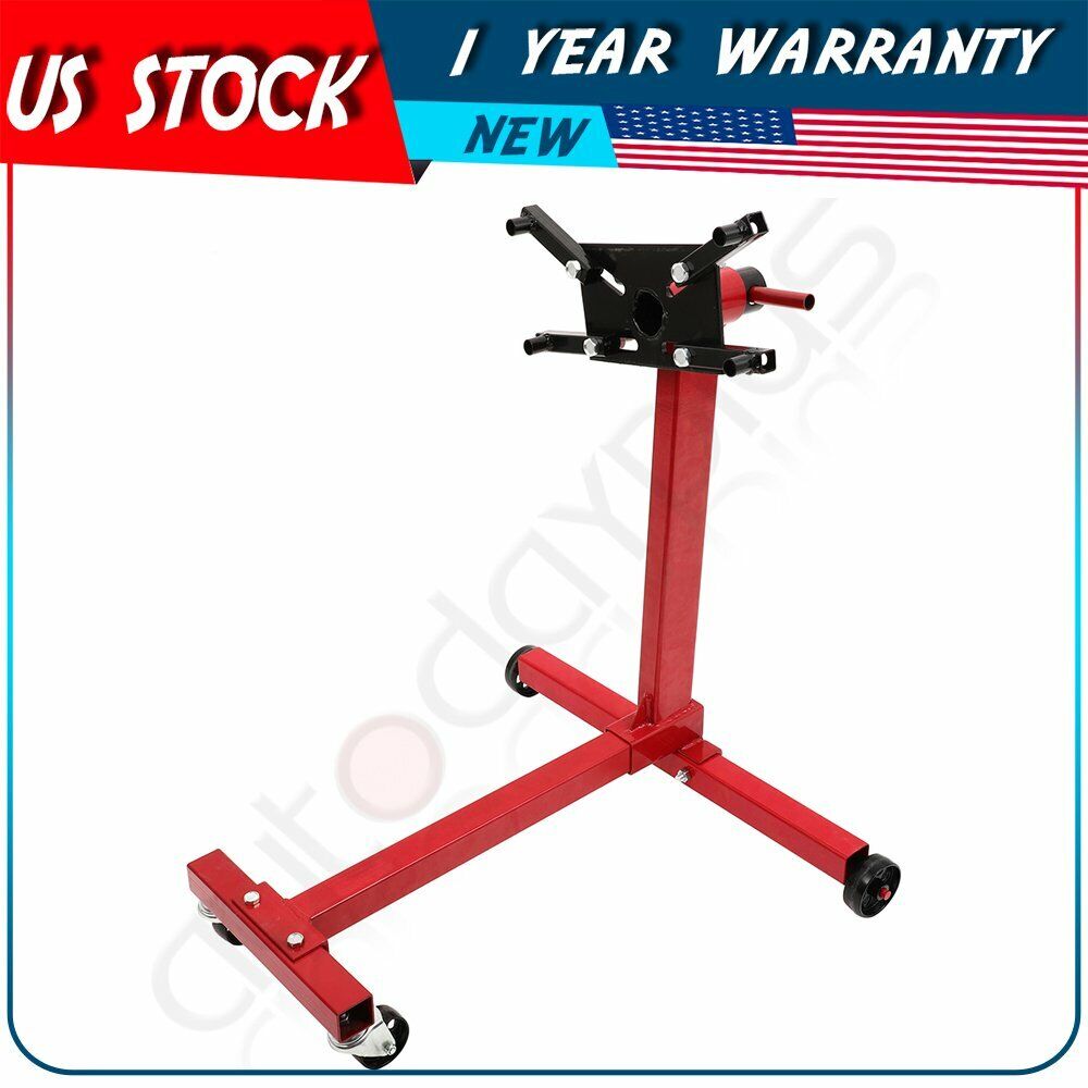 1000 LB Engine Stand 360 Degree Head Motor Hoist Stand Mover Auto Repair Jack