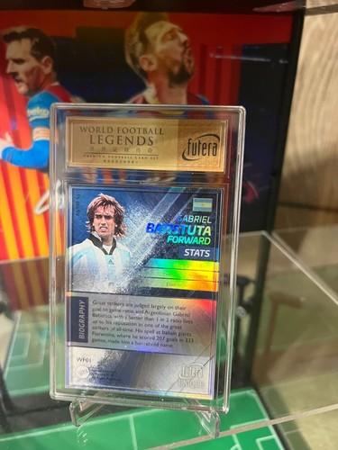 2018 FUTERA UNIQUE WORLD FOOTBALL LEGENDS 5gr Silver GABRIEL BATISTUTA WF01 - Picture 9 of 10
