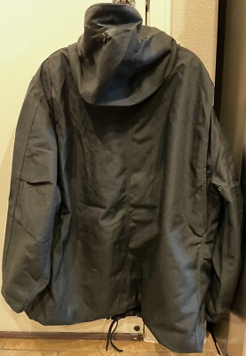 VTG Carhartt Duck Jacket Hoodie Black Union Made In USA Zip Button