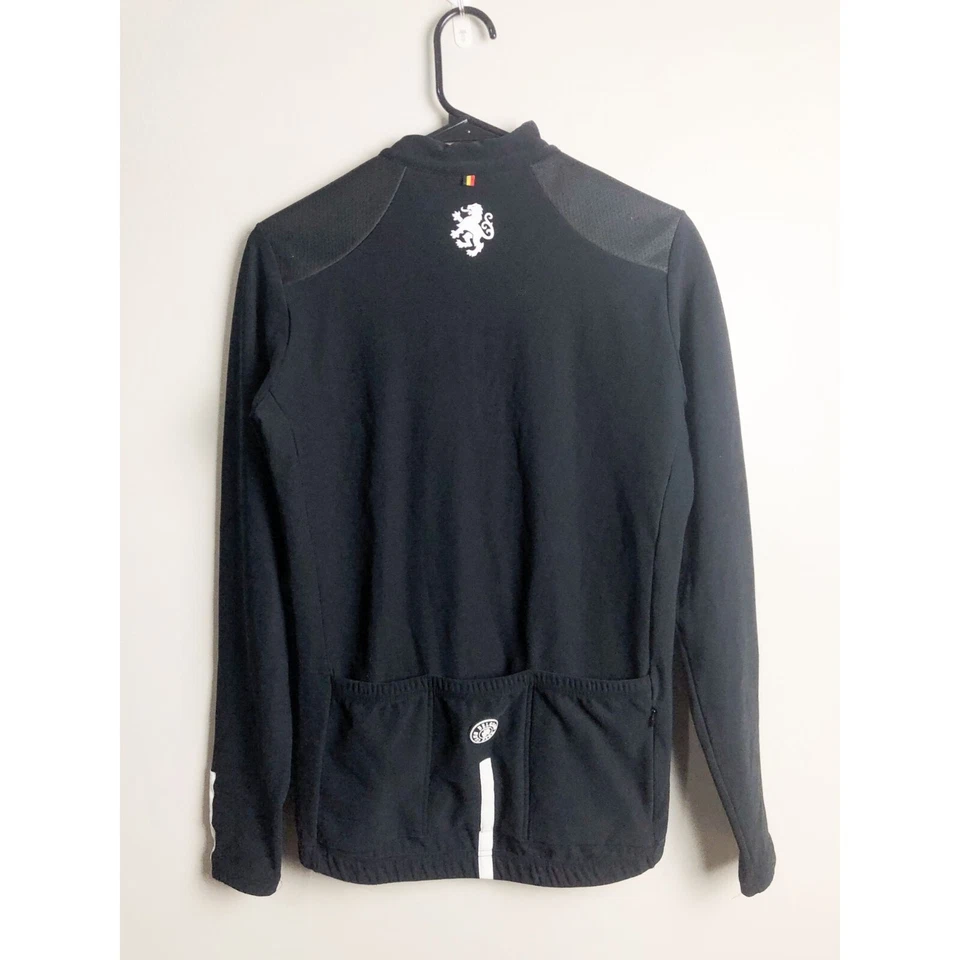 Pullover Belgian Boys Club Ciclismo Cremallera Completa Negro Manga Larga Para Hombre Mediano Foto 2 de 4