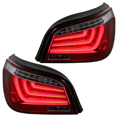 LED Lightbar Rückleuchten BMW 5er E60 Limo Bj 2003-2007 Rot/Chrom LED Blinker LED Lightbar Rückleuchten BMW 5er E60 Limo Bj 2003-2007 Rot/Chrom LED Blinker