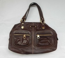 Hogan Hand Bag, Brown, Genuine Leather