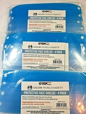 Salon World Safety Face Shields (Pack of 12 - Clear# SWS FS 04 Full Face Shields