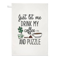 Nur Let Me GeträNk My Kaffee Und Puzzle Geschirrtuch SpüLlappen Lustig Introvert