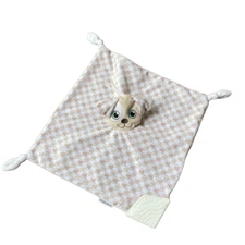 Booginhead Baby Lovie Plush Puppy Soother Tan White