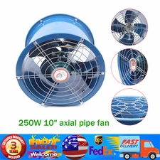 10" Explosion-proof Axial Fan Cylinder Pipe Fan 1420r/min Warehouse Workshop NEW