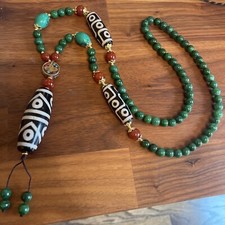 Tibetan Agate Dzi bead necklace