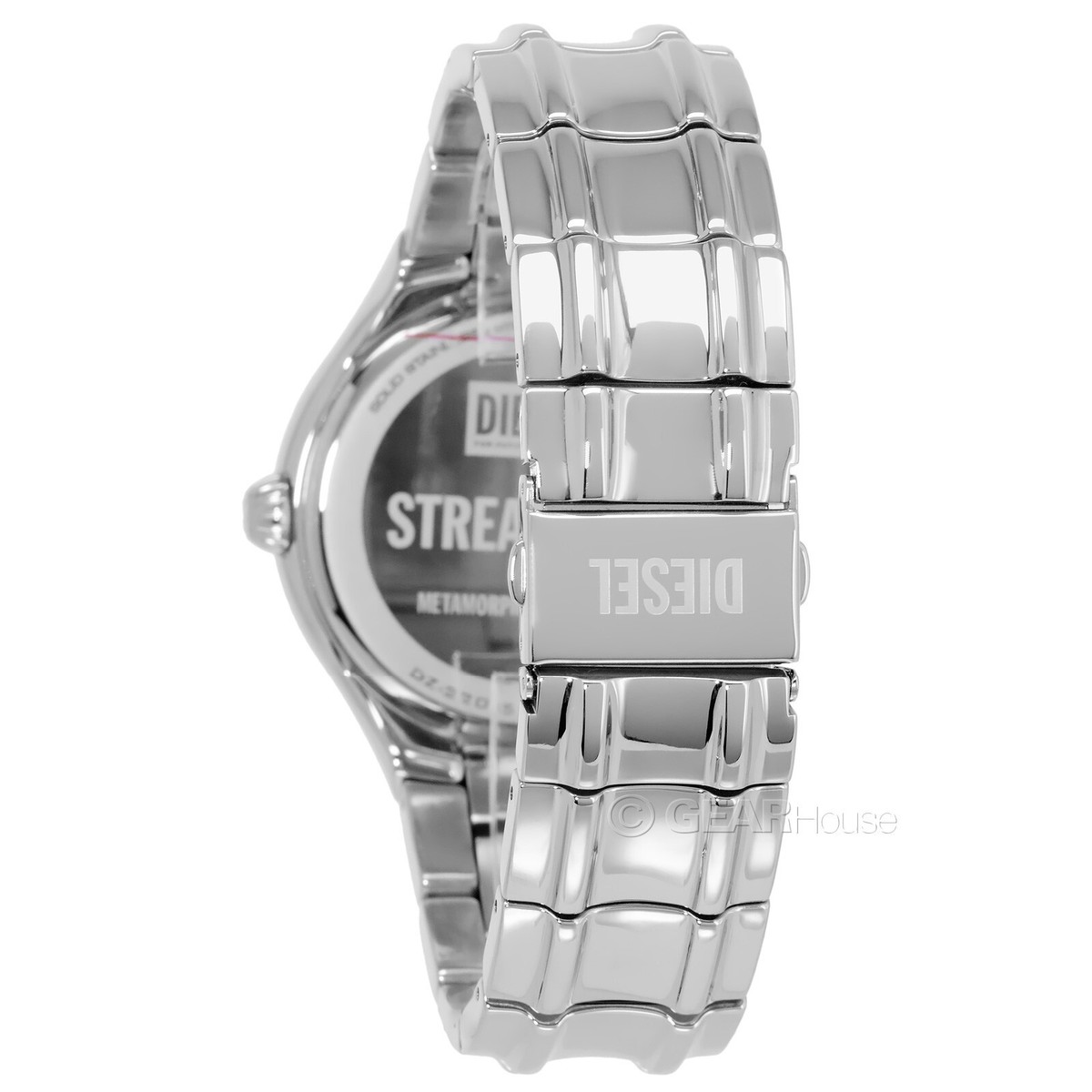 DIESEL Metamorph Streamline Mens Watch, Chrome Silver Stainless