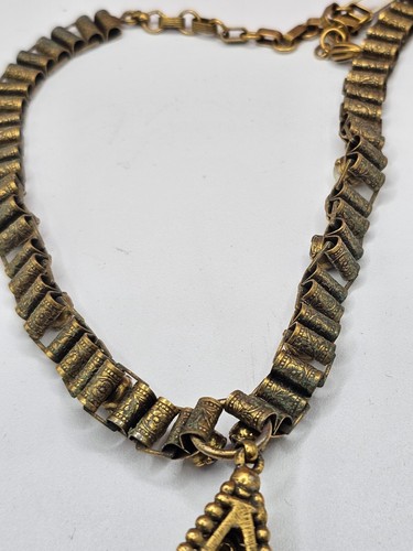 Collar llamativo etrusco vintage piedras de vidrio - Imagen 12 de 17