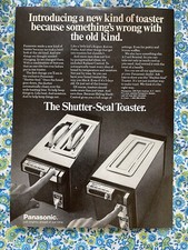 Vintage 1973 Panasonic Shutter Seal Toaster Print Ad