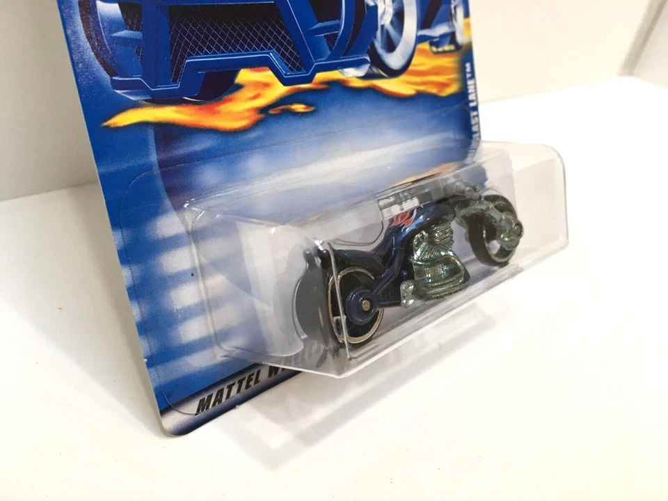 2001 Hot Wheels BLAST LANE MOTORCYCLE Collector 169 Blue - Изображение 4 из 4