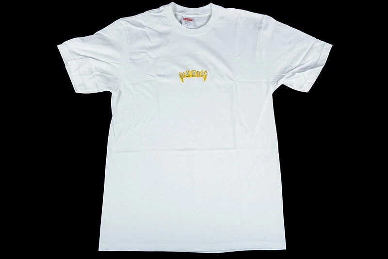 BRAND NEW SS19 SUPREME FRONTS TEE WHITE M MEDIUM