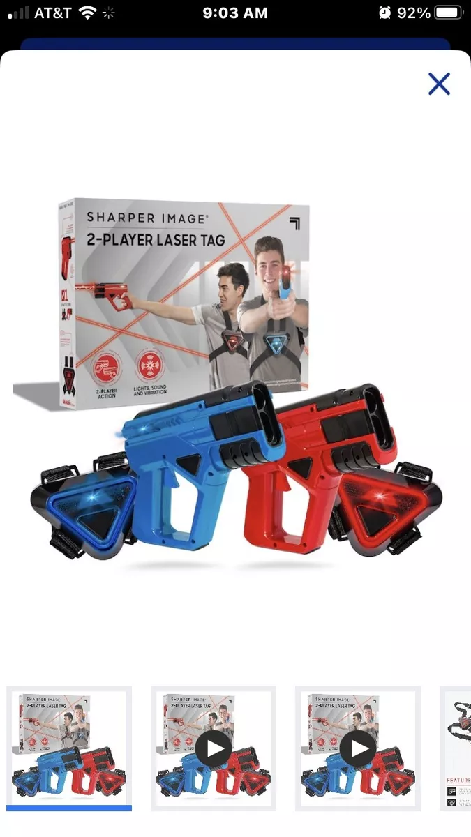 Sharper Image Two Player Laser Tag Game Set - Lights, Sounds, and  Vibrations - Recommended for Ages 8-11 in the Kids Play Toys department at