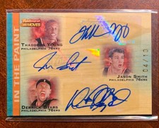 Thaddeus Young 2007-08 Topps Trademark 4/10 Auto RC In The Paint Jason Smith