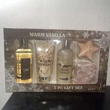 Freida Joe Warm Vanilla Fragrance Bath Body Collection 5 Piece Gift Set - NEW