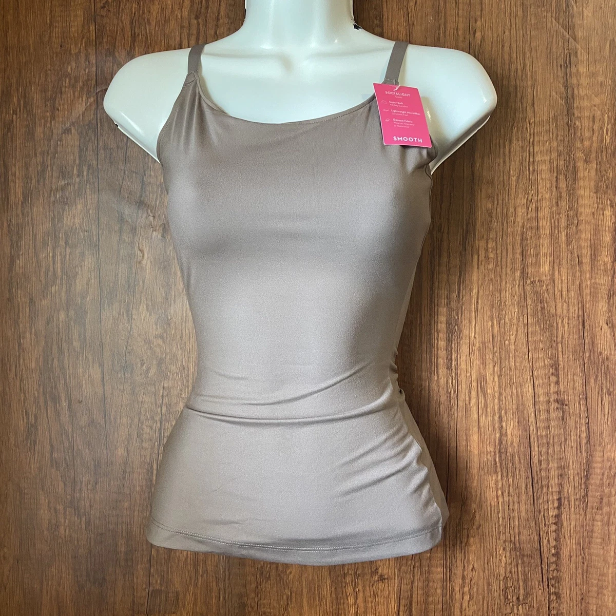 Spanx Socialight Cami/Tank Top Small Color Mocha HTF #2352 - NWT