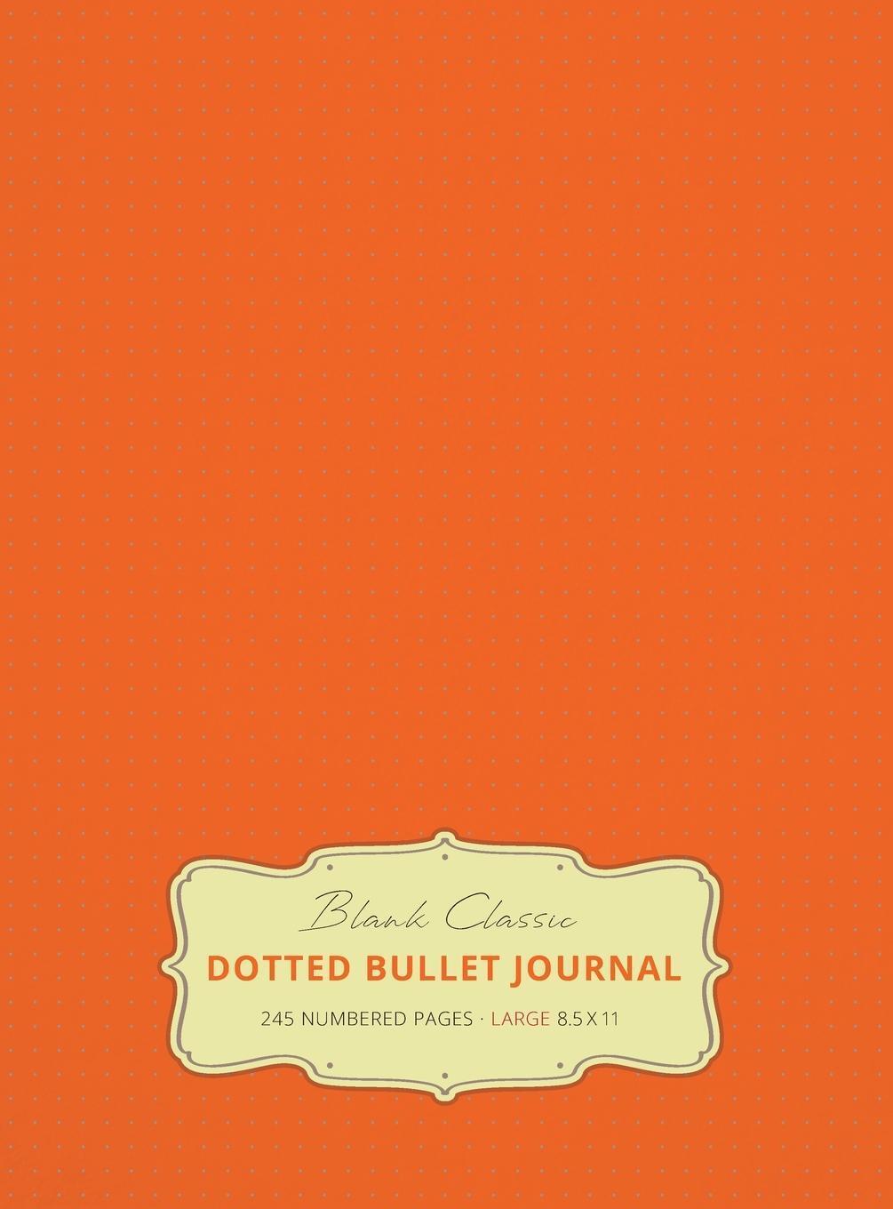 Thumbnail - Blank Classic | Large 8.5 X 11 Dotted Bullet Journal (orange 19)