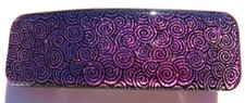 Dichroic Glass Hair Barrette 3 3/8" OOAK Handmade Signed Free Ship / Gift Box