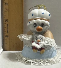 2” Jasco Caring Critters Bell A/l’i ChimerPorcelain Christmas Ornament(BR)