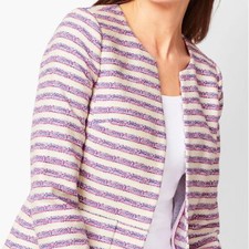 NWT Talbots Stripe Tweed Preppy Jacket