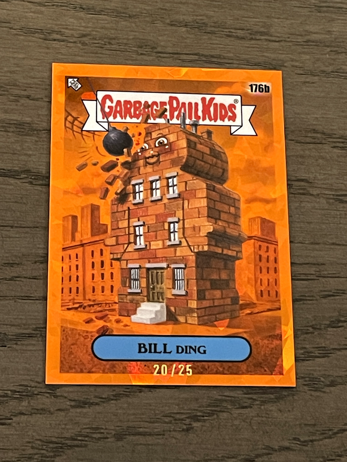 2022 Topps Garbage Pail Kids Sapphire Edition Orange Bill Ding #176b /25