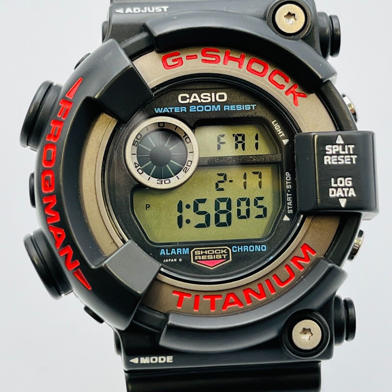 CASIO G-SHOCK FROGMAN DW-8200-1A 2nd generation model quartz near mint  47.5mm