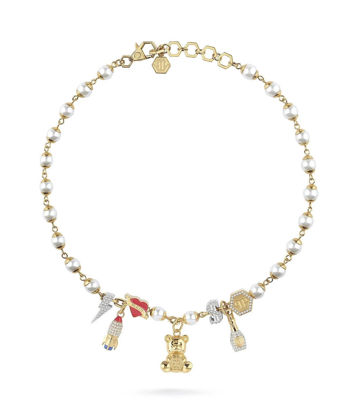 VALENTINO Philipp Plein Donna Collana IN Acciaio Inox IP Oro Plein Valentine PJFEA09NU