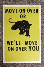 Black Panther Voter suppression poster early 1960s #2 Yellow