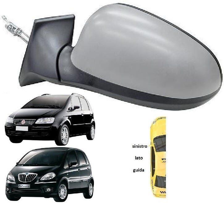 SPECCHIO RETROVISORE SX MECCANICO C/SONDA FIAT IDEA -LANCIA MUSA DAL 2007 IN POI